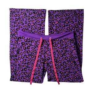 So Clothing Purple/Pink Leopard Fleece Pajama Pants